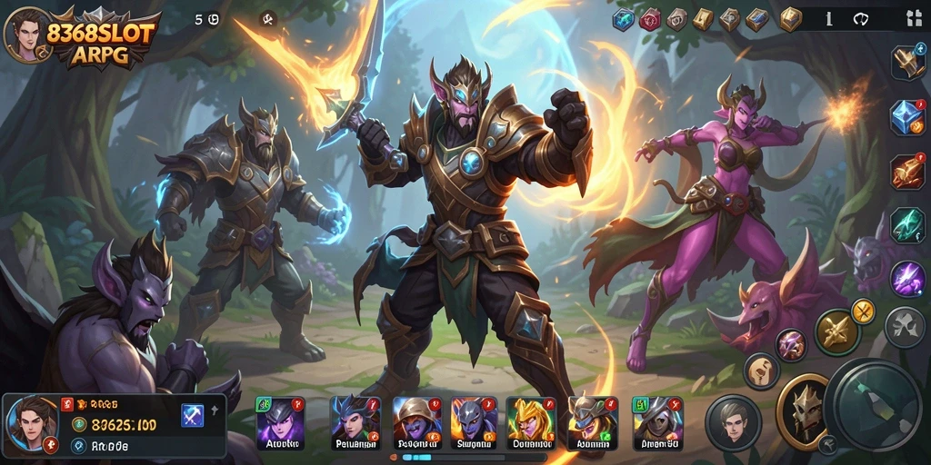 Tangkapan layar gameplay <strong>8368SLOT</strong> menampilkan aksi seru dalam petualangan ARPG.