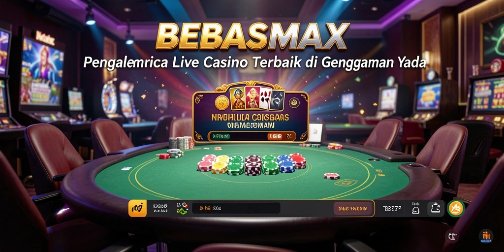 Tampilan yang mendebarkan dari permainan Live Casino di BEBASMAX.
