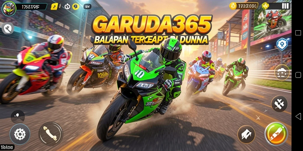 Tampilan menakjubkan dari balapan motor di GARUDA365.