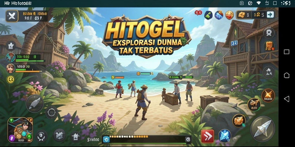 Tampilan gameplay menarik di dunia terbuka HITOGEL.