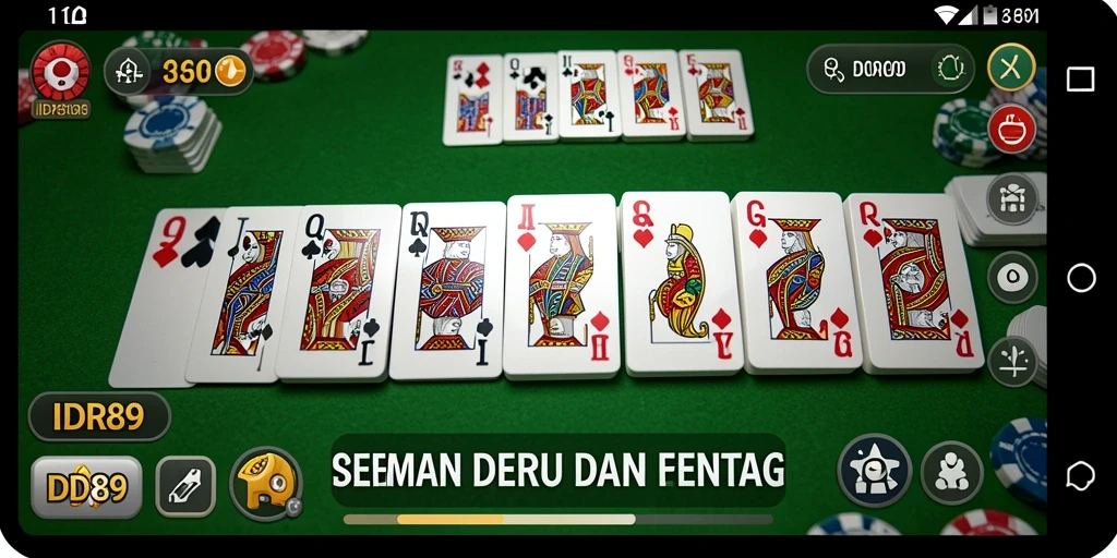 Screenshot gameplay IDR89 menampilkan aksi domino yang seru.