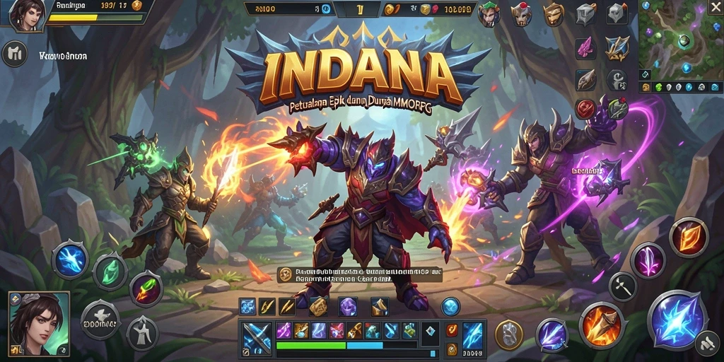 Screenshot gameplay INDAAA menunjukkan aksi pertarungan yang dramatis.