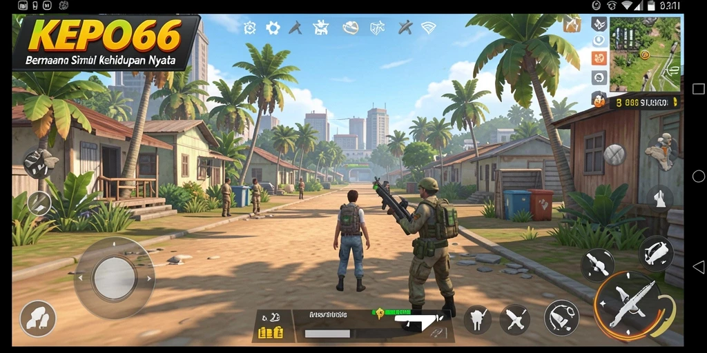 Tampilan menarik dari gameplay dinamis KEPO66 dalam simulasi kehidupan sehari-hari.