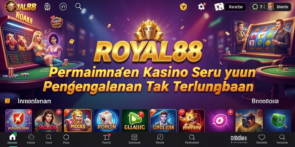 Tampilan menarik gameplay Kasino di ROYAL88 yang mengasyikkan.