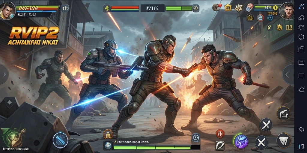 Screenshot menampilkan aksi mendebarkan dalam game RVIP2.