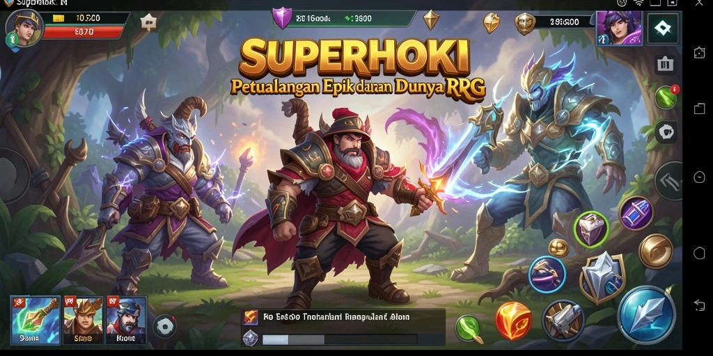 Gameplay RPG yang mendebarkan di dunia SUPERHOKI.