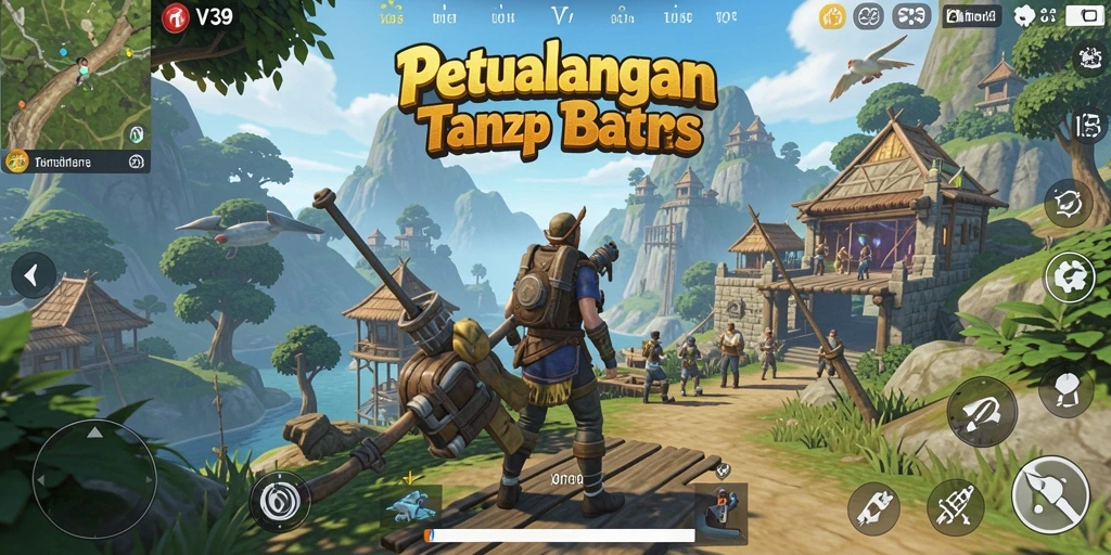 Tampilan gameplay V39 yang memukau dengan dunia terbuka.