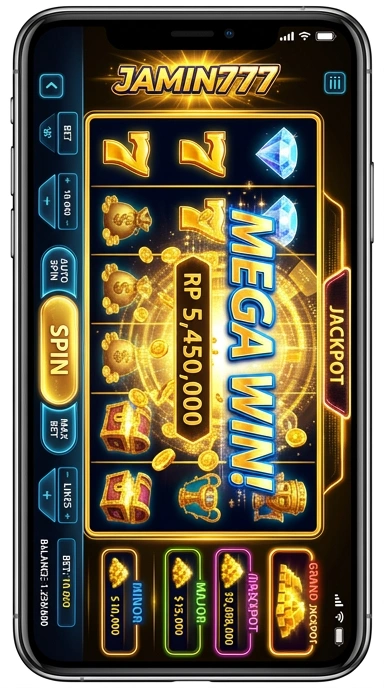 Screenshot tampilan utama aplikasi jamin777.