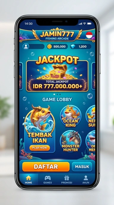 Antarmuka pengguna jamin777 yang mudah dinavigasi.